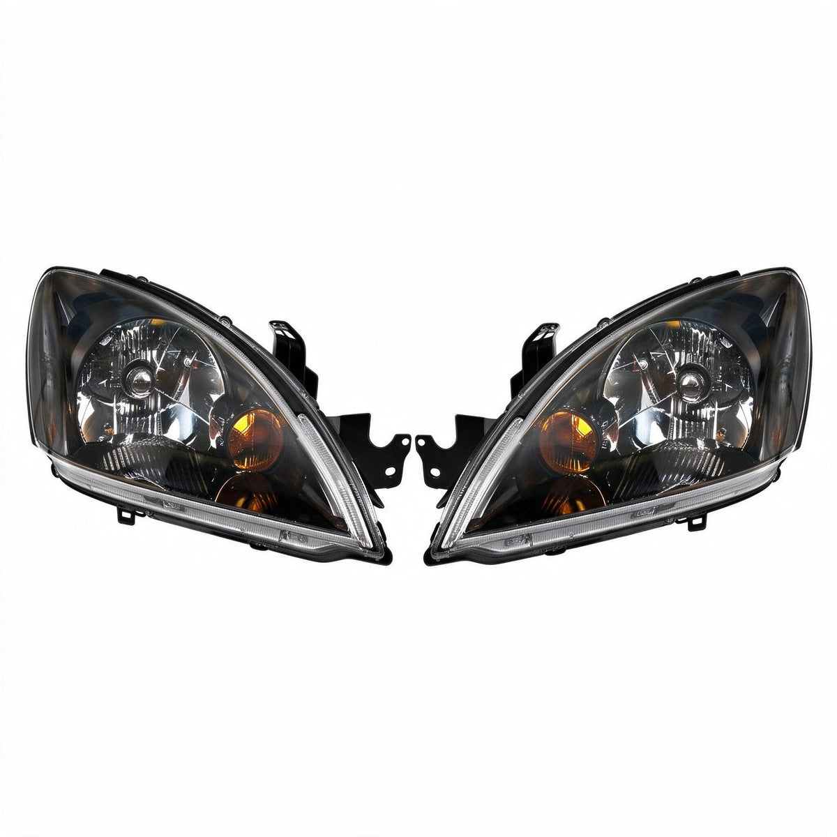 Head Light Assembly Black with LED Globes Suitable for Mitsubishi Lancer CH - BD1