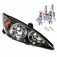 Head Light Assembly Black with LED Globes Set Suitable for Toyota Camry CV36 - BD2