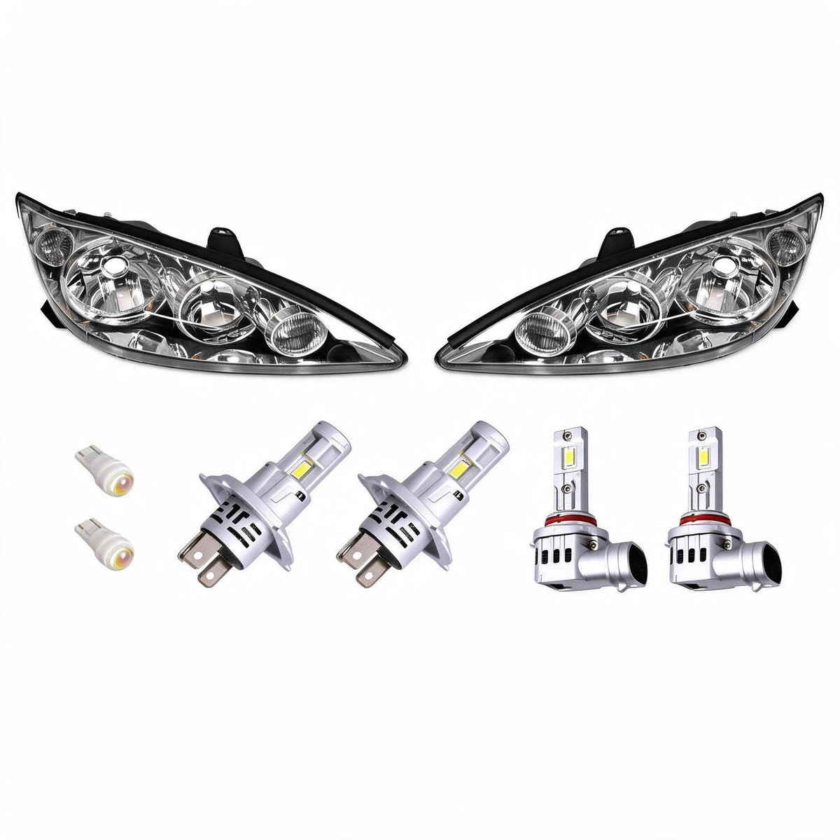 Headlight Assembly Chrome LED H4 HB3 Suitable for Toyota Camry CV36 2004-2006 - BD1