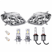 Head Light Assembly Set with LED Globes Suitable for Toyota Corolla Sedan Wagon - BD1