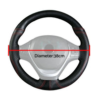 Premium Leather DIY Steering Wheel Cover Suitable For Car ¡§C 38cm Auto Protection With Needle