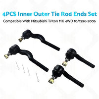 Inner & Outer Tie Rod End Kit Suitable for Mitsubishi Triton MK 4WD