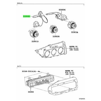 compare product Heater Button Switch Control Cable Suitable For Toyota RAV4 Hilux 5590626060