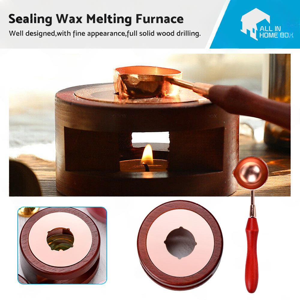 Sealing Wax Furnace Kit Warmer Melting Spoon Tool Stamp Candle Stamp Seal Card