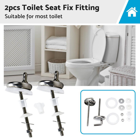 2PCS Toilet Seat Fix Fitting Suitable for Most Toilet
