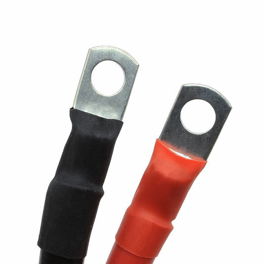 30cm Battery Joiner Connector Lead DC Wire 100A 12V 24V Cable with Lugs Red & Black