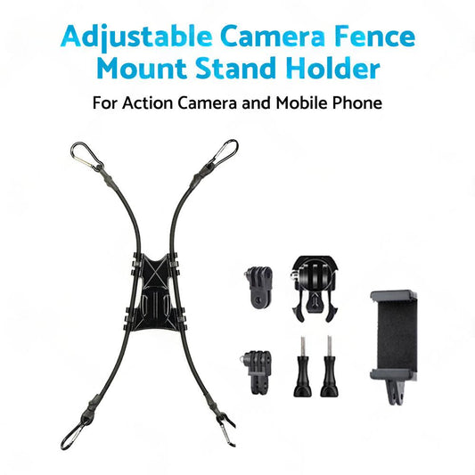Adjustable Camera Fence Mount Stand Holder Suitable for Action Camera and Mobile