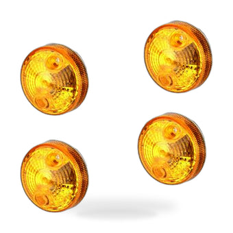 compare product 4x Chrome Motorcycle Turn Signal Lights Amber Indicators Blinker Suitable for Un