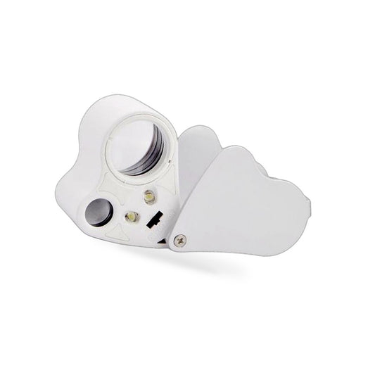 Jewelry Loupe Magnifier 30X 60X With LED Light 2 Lens Illuminated Loupe