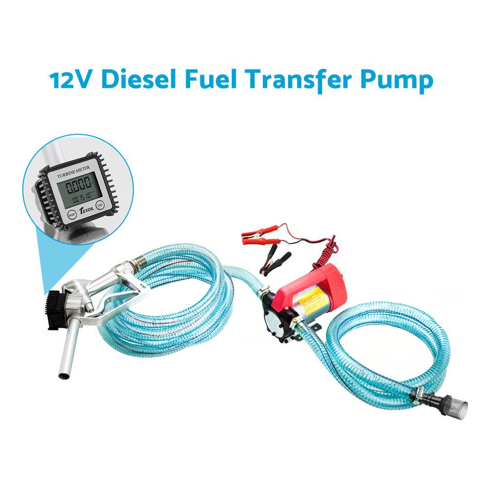 12V Diesel Transfer Pump Extractor Oil Fuel Electric Bowser Diesel Extractor