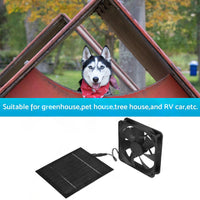 20W Solar Panel Powered Fan Mini Ventilator For Greenhouse Pet or Dog Chicken House