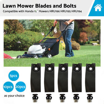 compare product 5/10/20x Lawn Mower Blades and Bolts For Honda19  Mowers HRU196 HRU195 HRU194