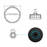 Oil Filter Wrench Cap Socket Housing Removal Tool Suitable For Land Cruiser