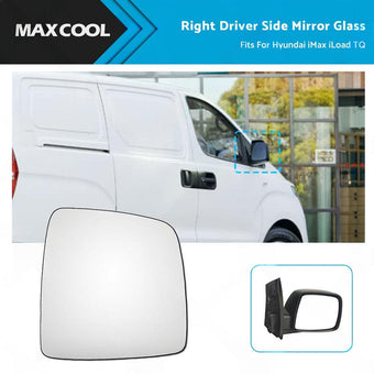 compare product Front Right Driver Side Mirror Glass Suitable For Hyundai iMax/iLoad TQ 2008-Onward