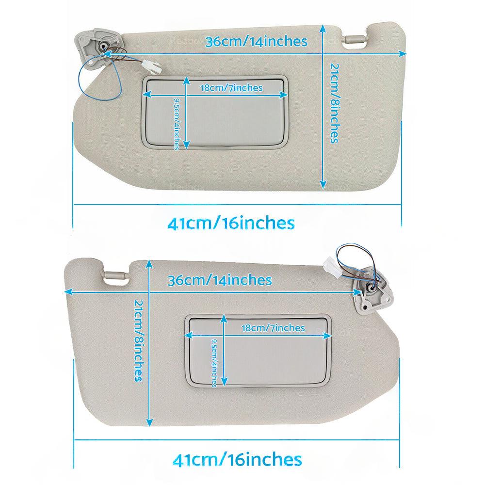 Right & Left Interior Sun Visor Shade Grey Suitable For Nissan Pathfinder R52 2013-2018