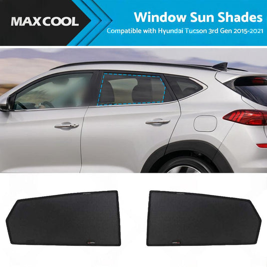 2PCS Rear Car Window Sun Shades Suitable For Hyundai Tucson 3rd Gen 2015-2021