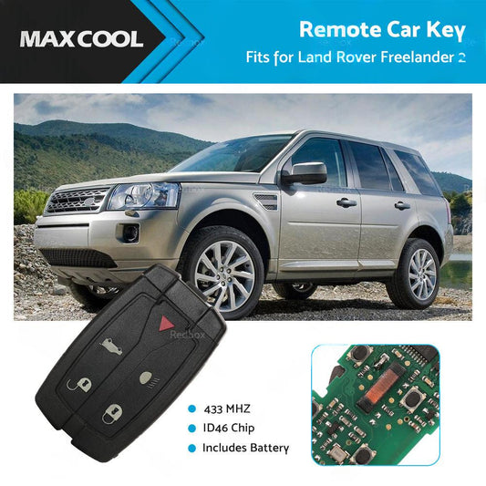 433MHz 5 Buttons Remote Car Key ID46 Chip For Land Rover Freelander 2 2007-2014
