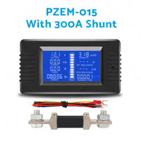 50-300A LCD Display DC Battery Monitor Meter 200V Voltmeter Amp For RV System
