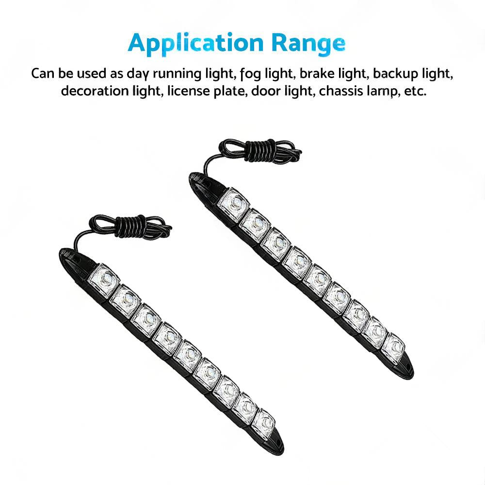 2PCS 9 LED DRL Fog Driving Daylight Daytime Running Light Car Auto Head Lamp
