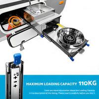 PAIR 90KG Loading Capacity Locking Drawer Slide Runner Trailer 800mm or 1600mm