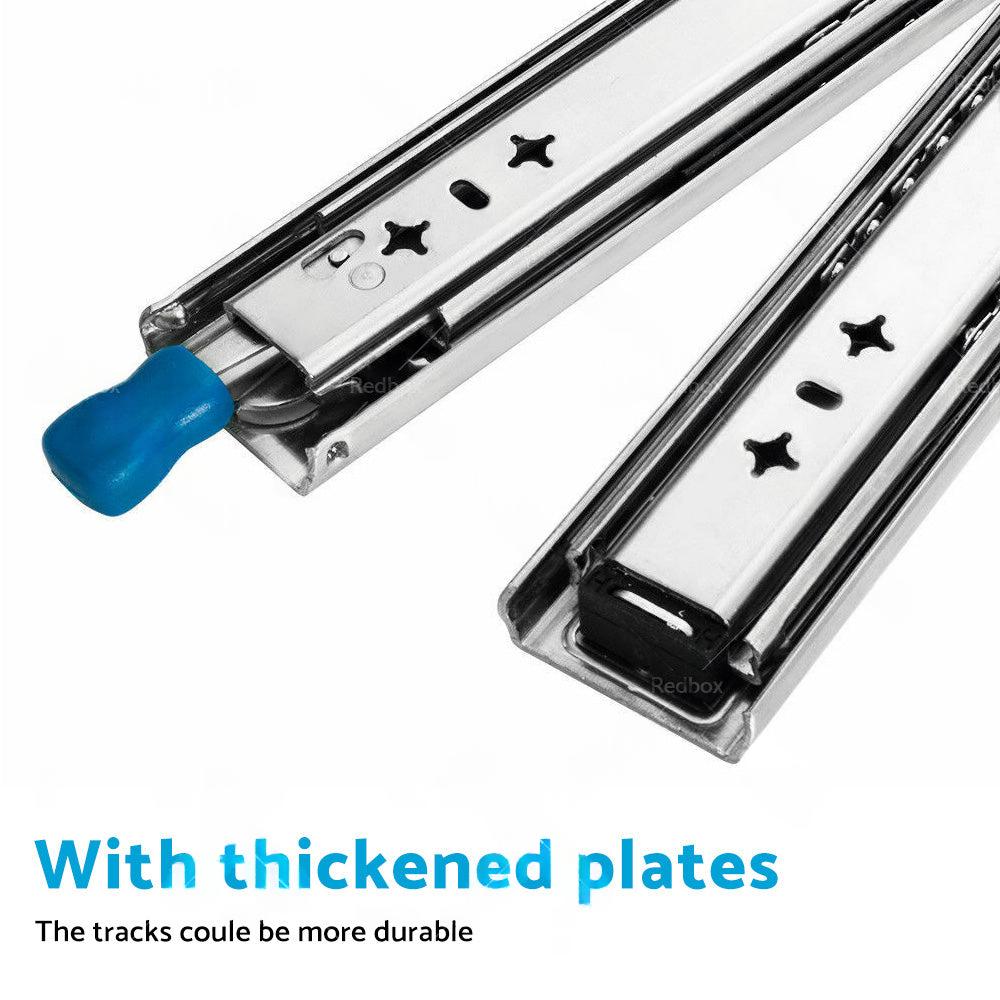 PAIR 90KG Loading Capacity Locking Drawer Slide Runner Trailer 800mm or 1600mm