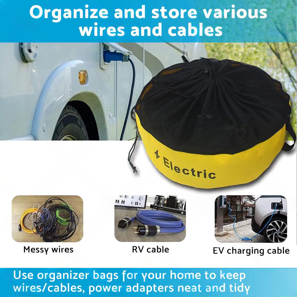 Storage Bag Caravan Camping RV Cable Organizer Water Hose Electrical Cords