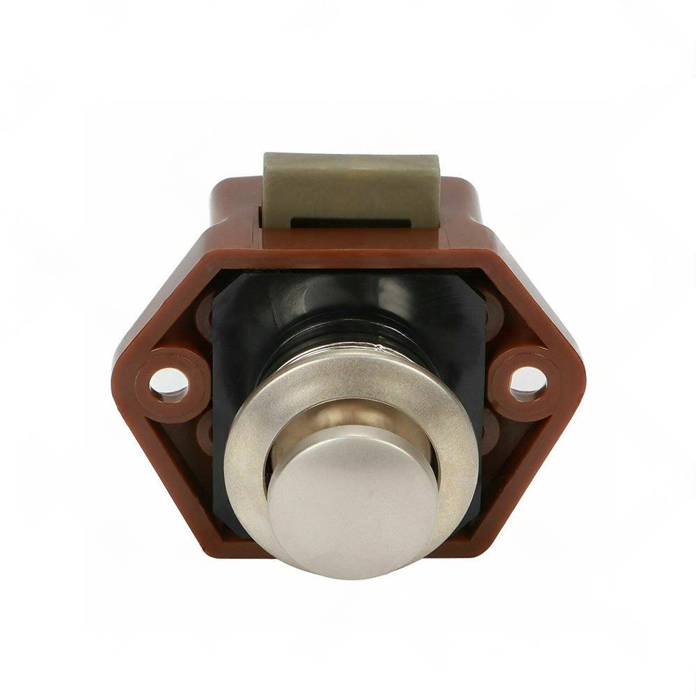 5x Push Button Latch Knob Catch Lock For Drawer Cupboard Door Caravan Cabinet