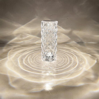 compare product Crystal Table Lamp With Rose Diamond Touch LED Light Suitable For Universal Use, 3 or 16 Color, USB Powered