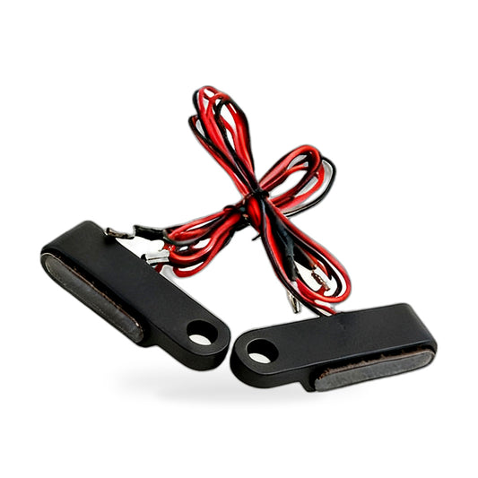 2X Black Motorcycle LED Mini Turn Signal Blinker Light Amber Suitable for Harley