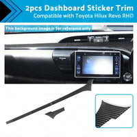 Carbon Fiber Dashboard Sticker Trim Suitable For Toyota Hilux Revo 2015-2023 RHD