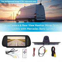 Brake Light Backup Camera W or  7''Monitor Suitable for 07-19 Sprinter or VW Crafter