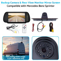 Brake Light Backup Camera W or  7''Monitor Suitable for 07-19 Sprinter or VW Crafter