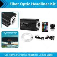 500PCS LED Fiber Optic Kit Car Home Starlights Headliner Ceiling Light w or Remote
