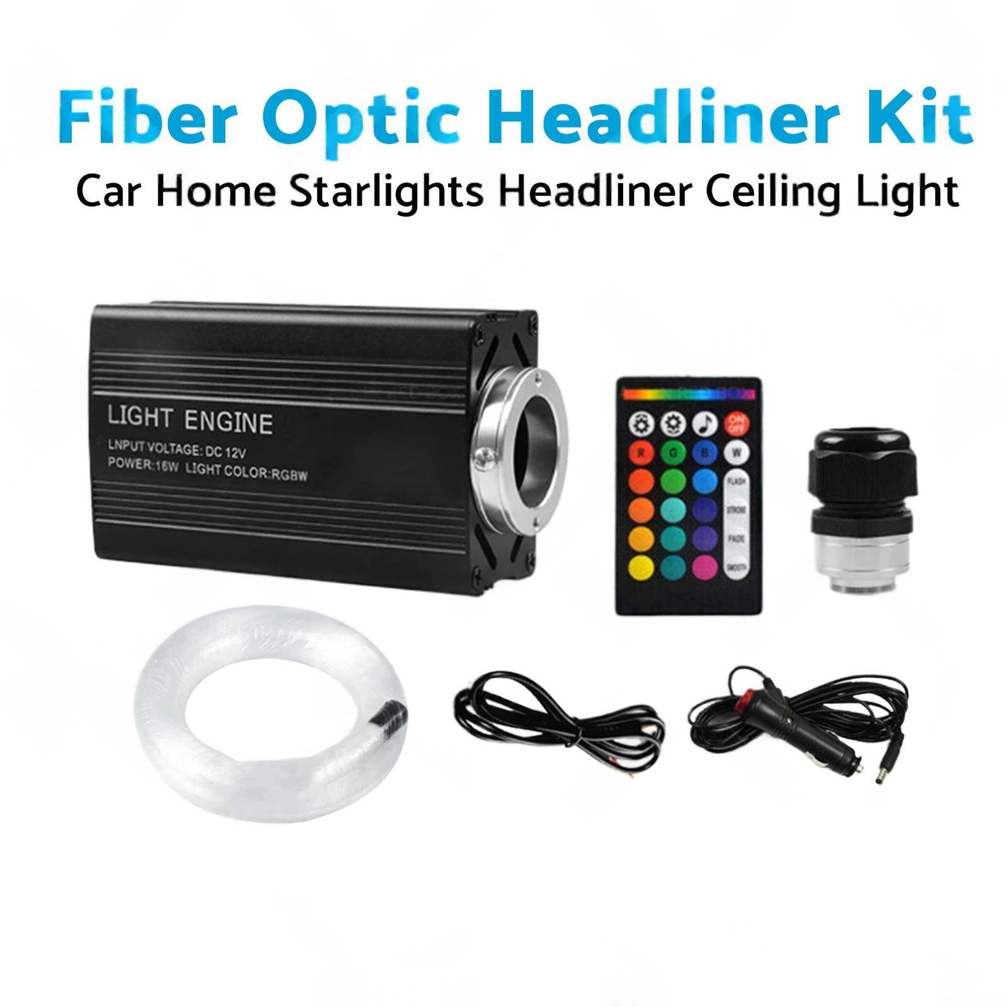 500PCS LED Fiber Optic Kit Car Home Starlights Headliner Ceiling Light w or Remote