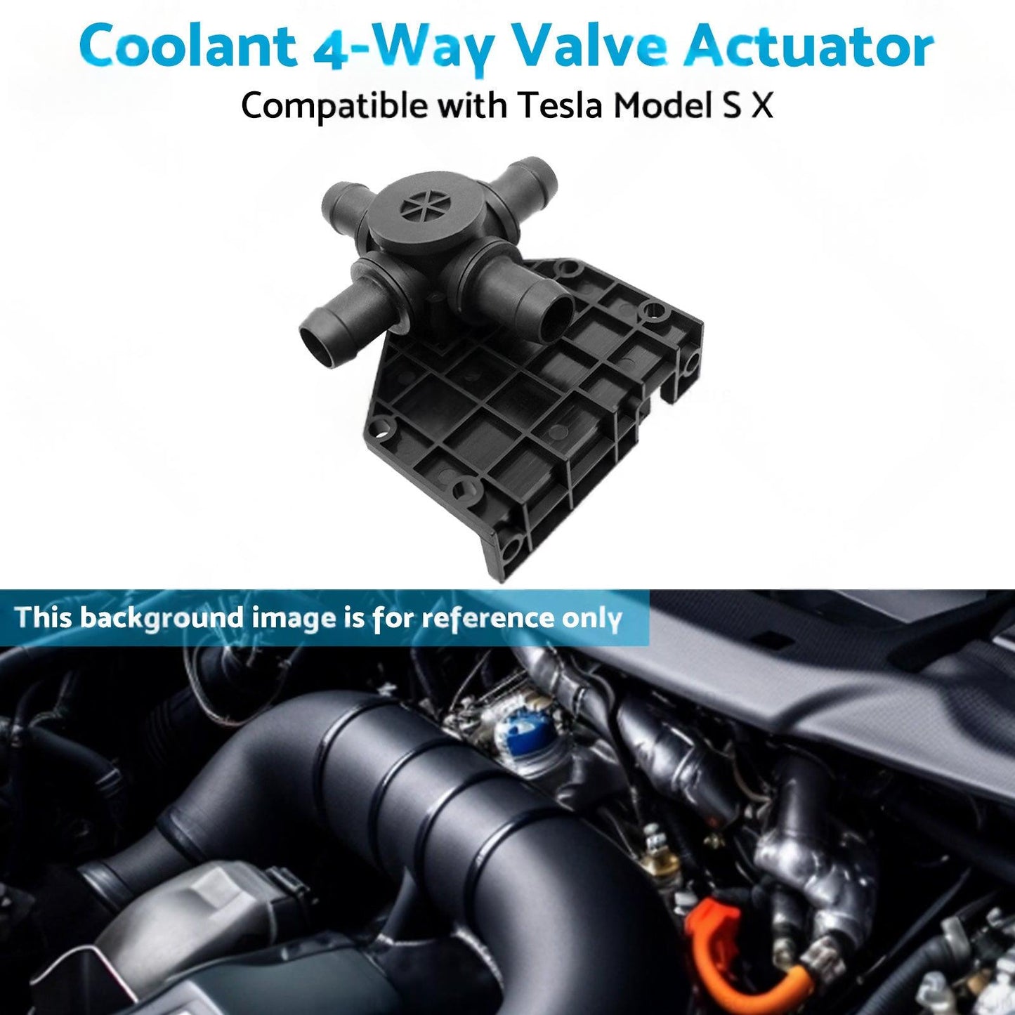 Coolant 4-Way Valve Actuator Suitable for 2012-2017 Tesla Model S X 6007370-00-B