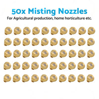 50x Brass Misting Nozzles 0.024 inch Suitable For Cooling System Water Mister Sprinkle