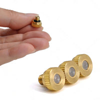 50x Brass Misting Nozzles 0.024 inch Suitable For Cooling System Water Mister Sprinkle
