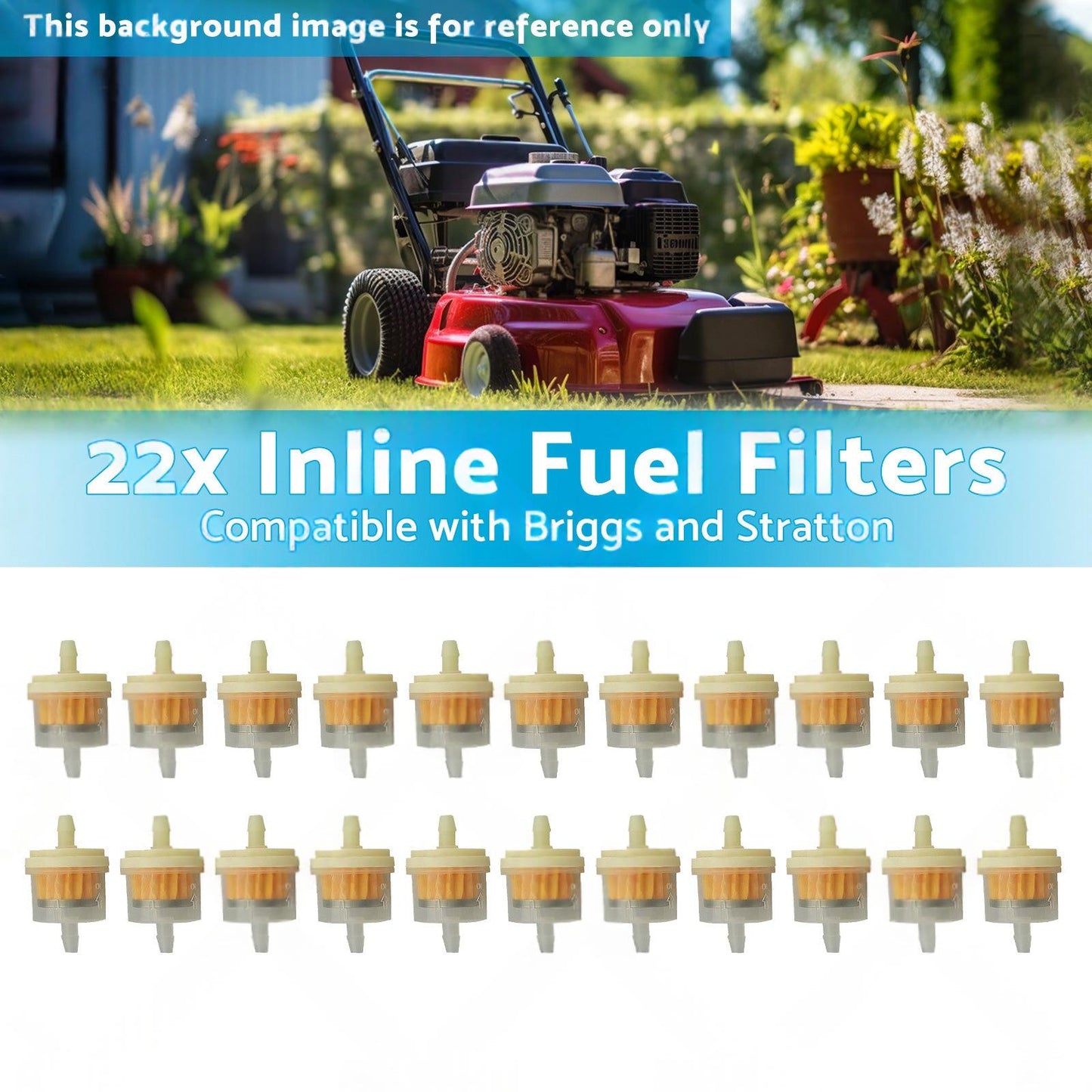 22x Inline Fuel Filter Suitable For Briggs & Stratton 691035 / 493629 16HP-24HP