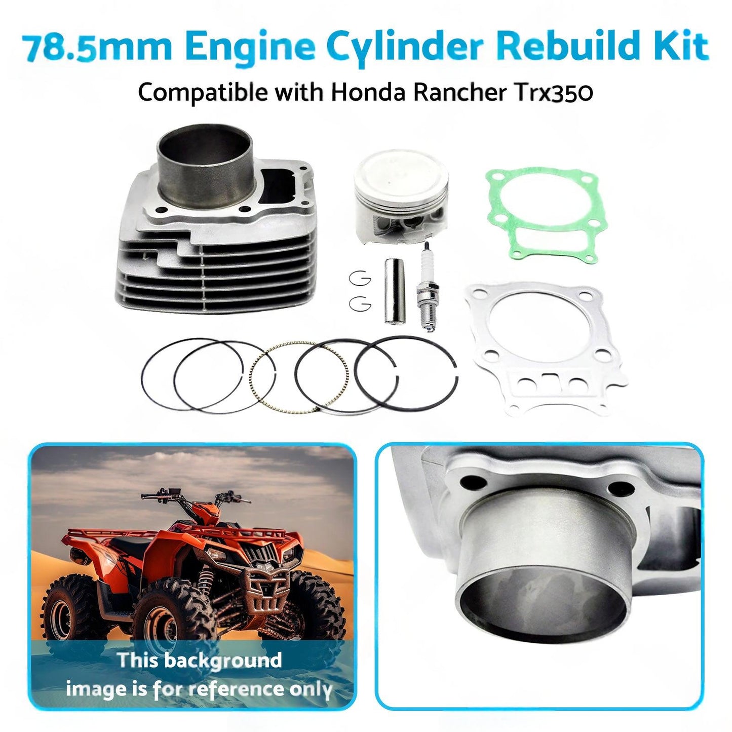 78.5mm Engine Cylinder Rebuild Kit Suitable For Honda TRX350 Rancher 2000-2006