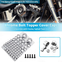 Chrome Bolt Topper Cover Caps Suitable For Harley Twin Cam Softail 2007-2013
