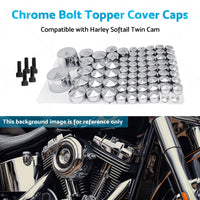 Chrome Bolt Topper Cover Caps Suitable For Harley Twin Cam Softail 2007-2013