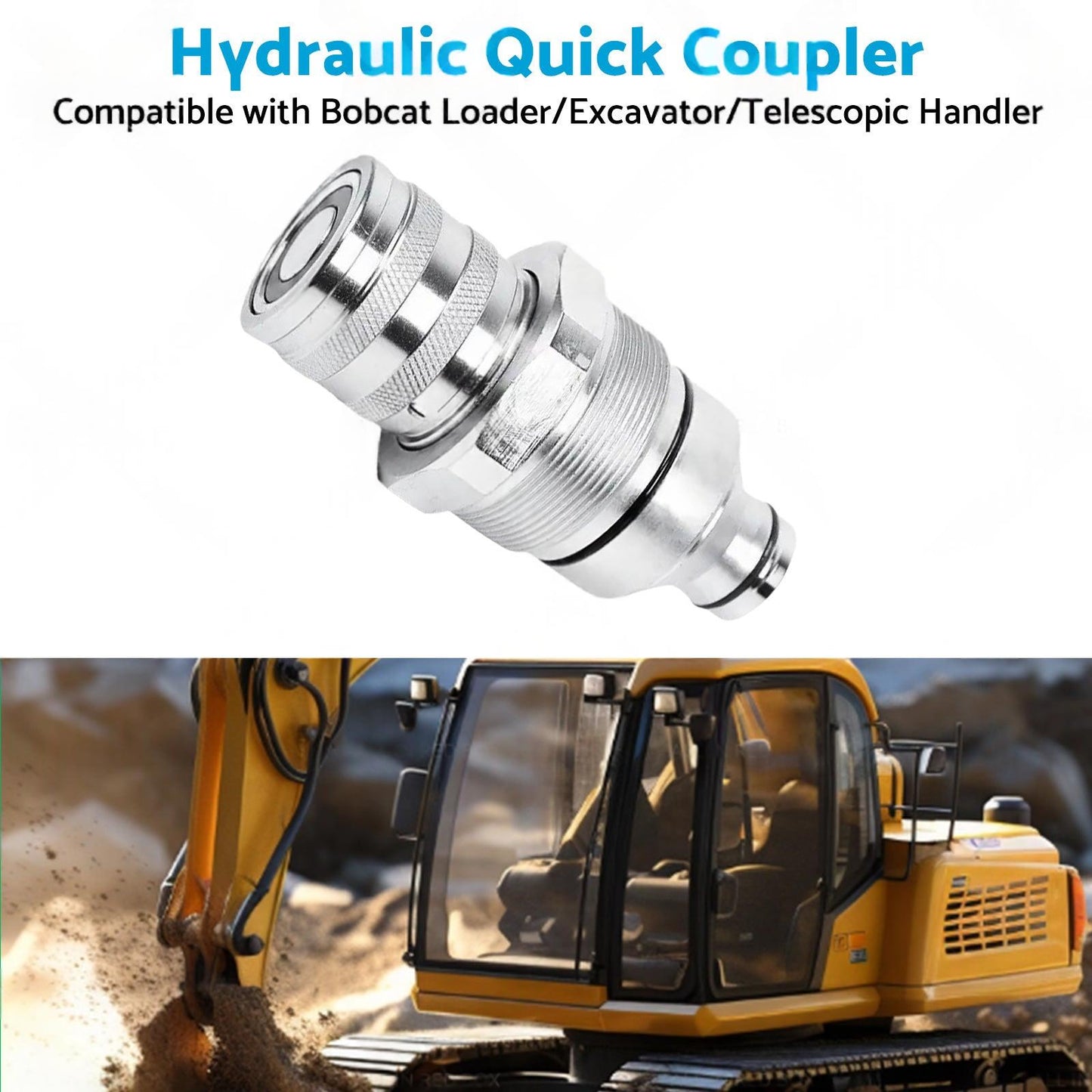 Female Hydraulic Coupler Flat-Faced Quick Connect 48mm Suitable For Bobcat 7246802 FFH