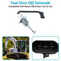 Fuel Shut Off Solenoid Kit Suitable For Bobcat Skid Steer 743 / 751 / 753 / T190 / S185