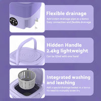 8L Foldable Portable Washing Machine with 3 Modes Deep Cleaning Automatic Washer 240V
