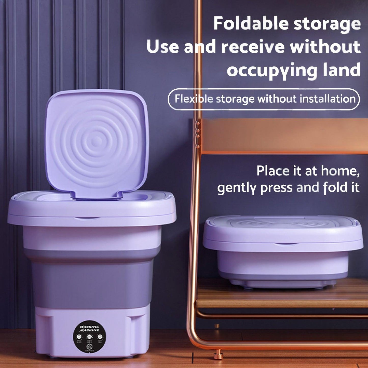 8L Foldable Portable Washing Machine with 3 Modes Deep Cleaning Automatic Washer 240V