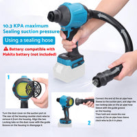 For Makita 18V Battery Cordless Air Duster Dust Blower Inflator Vacuum Cleaner