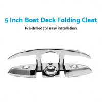 Boat Deck Foldable Cleat Portable 5 Inch Detachable Pre-drilled Cleats Part