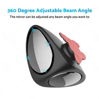 2PCS Car Exterior Panoramic Door Side Rear View Mirror Blind Spot Wide Angle 360