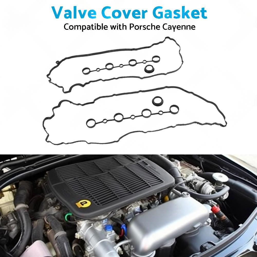 Left Right Valve Cover Gasket Spark Plug Seals Cam Gasket Suitable for Cayenne