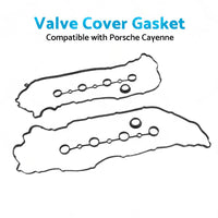 Left Right Valve Cover Gasket Spark Plug Seals Cam Gasket Suitable for Cayenne